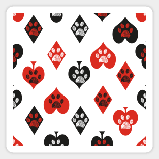 Poker playing gambling with paws Sticker